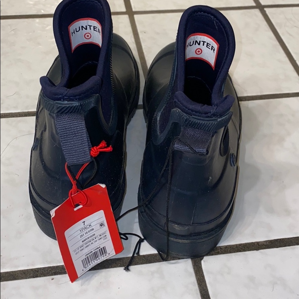 MENS Hunter for Target Short Ankle Rain Boots Navy